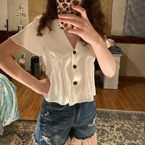 Zara white blouse xs